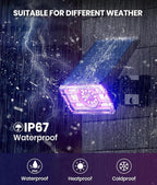 Christmas Solar Spot Lights Outdoor Waterproof 4-Pack, Multicolor RGB Solar Powered Landscape Lights with 6 Colors 10 Modes, 58 LED Adjustable Spotlights for Yard Garden Patio Landscape Pathway Decor