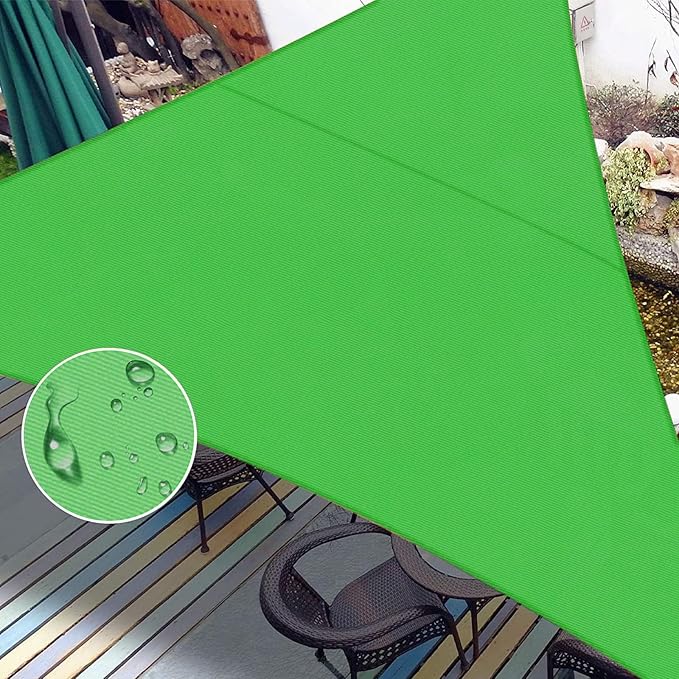 LOVE STORY Right Triangle 8'x9'x12' Waterproof Sun Shade Sail Canopy UV Block for Outdoor Patio Backyard Carport,Fruit Green(We Make Custom Size)