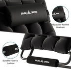 UDPATIO Oversized Zero Gravity Chair 29In XL Patio Reclining Chair with Cushion, Outdoor Folding Recliner with Pillows|Cup Holder|Foot Rest|Padded Headrest, Black, Support 500LB