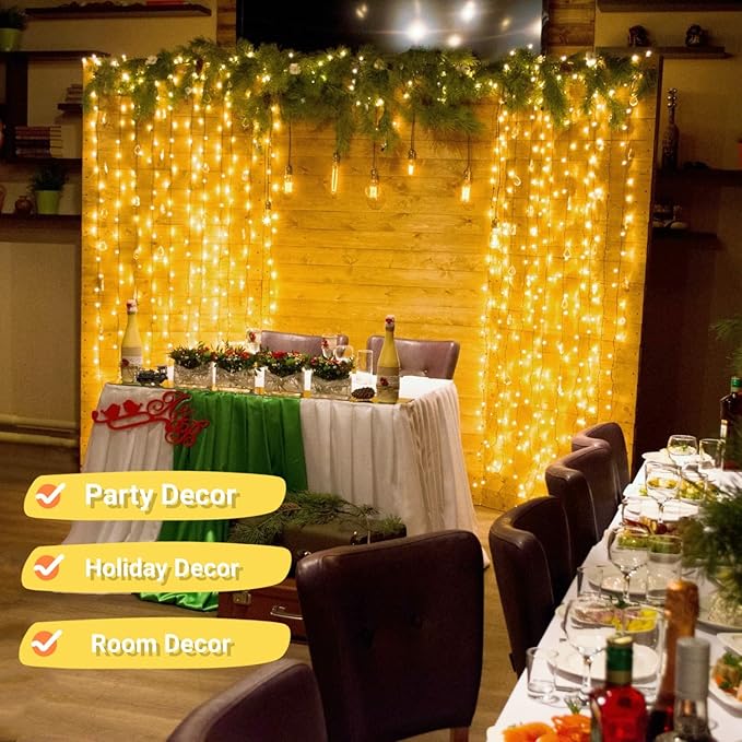 String Lights 800 LED Warm White Outdoor Indoor with Remote