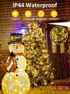Smart String Lights With Voice Control Indoor Outdoor, Clear Wire 66Ft 200 LED Christmas Lights, Dimmable 12Modes Twinkle Fairy String Light Waterproof for Xmas Tree Wedding Party Bedroom (Warm White)