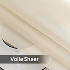 SpaceDresser Waterproof Outdoor Sheer Curtains for Patio - 4 Panels Rod Pocket Indoor Voile Sheer Curtain for Living Room,52W x 84L inch, Ivory