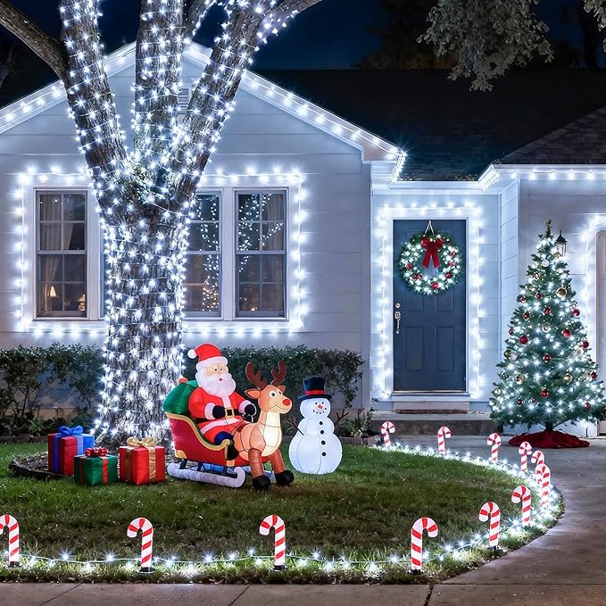 String Lights 168 FT 600 Cool White LED with Remote