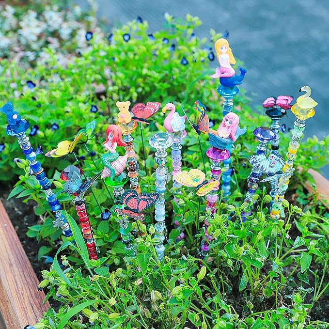 Decorative Garden Stakes DIY Kit, 252 Pieces, Fairy Tale Colors