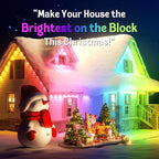 Fitop Permanent Outdoor Lights, 100FT RGB LED Eaves Light for Home, IP67 Waterproof Outdoor Strip Light, Extendable, DIY Scene Modes, Music Sync, App/Remote Control