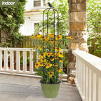 Garden Obelisk Trellis for Climbing Plants Outdoor - 69"(H), Rustproof Trellis with Adjustable Rings, Metal Plant Support for Potted Vines, Garden Trellis Use for Outdoor or Indoor(2 Pack)