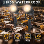 Low Voltage Safety Landscape Lights Outdoor: 7W 840LM LED Landscape Lighting with Connectors & Transformer for Tree Garden Yard Pathway | 24V Warm Yellow 3000K Spotlights | IP65 Waterproof | 24 Pack
