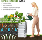 4x2x2ft (2 Pack) Raised Garden Bed - Galvanized Deep Root Planter Boxes Outdoor with Wing Nuts and Safety Edges for Gardening Vegetables, Flowers, Herbs, Succulents - Silver