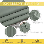 NICETOWN Blackout Sage Green Blackout Curtain for French Door, Grommet Room Divider Curtain Wide Window Treatment Voice Reducing Thermal Drape for Bedroom/Living Room (1 Panel, W80 x L95)