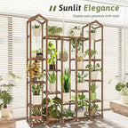 Large Plant Stand Indoor Plant Stands Outdoor Tall Plant Shelf for 18-23 Pots Corner Tiered Plants Stands for Multiple Plants Wood Hanging Plants Holder for Garden Balcony Patio Window Porch