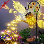 Christmas Gifts Solar Solar Lanterns Garden Decor Sunflower Lights, Large Hanging Lantern with Shepherd Hook, Waterproof Outdoor Decor for Landscape Pathway Yard, Gifts for Mom Women Mothers Day