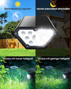 Biling Solar Spot Lights Outdoor, 2-in-1 Solar Landscape Lights 12 LED Bulbs Solar Powered IP67 Waterproof Adjustable Wall Light for Patio Pathway Yard Garden Driveway Pool - White（2pack）