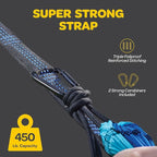 Durable Hammock 500 lb Capacity, Nylon Camping Hammock Chair - Double or Single Sizes w/Tree Straps and Attached Carry Bag - Portable for Travel/Backpacking/Beach/Backyard (Large, Red & Dark Grey)