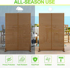 Outdoor Privacy Screen,72" H×47" W Metal Privacy Screen, Freestanding Privacy Fence Panels for Patio