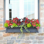Mayne Fairfield 5-Foot Window Box – Self-Watering, Weather-Resistant Planter for Flowers – Durable Design for Outdoor Use, Perfect for Windows