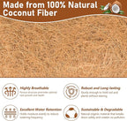 Riare 2 Pack 48 Inch Rectangle Coconut Liners for Planters, Natural Coconut Fiber Planter Liners, Window Box Liner Trough Coco Liner for Outdoor Flower, Garden Wall, Deck & Fence Planter Boxes