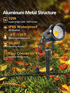 ZUCKEO LED Landscape Lighting Low Voltage Pathway Lights 12V 24V Landscape Light Kit, Outdoor Aluminum Landscape Spotlights Path Lights Waterproof for Garden Yard House Decoration(12Pack)
