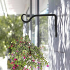 BOLITE Plant Hangers, 6 Inch Hanging Plant Brackets Outdoor Indoor, Wall Hooks for Hummingbird Feeders, Bird Feeders, Planters, Lanterns, Wind Chimes, Home Decor, 2 Pack, Black, Gifts for Women Men