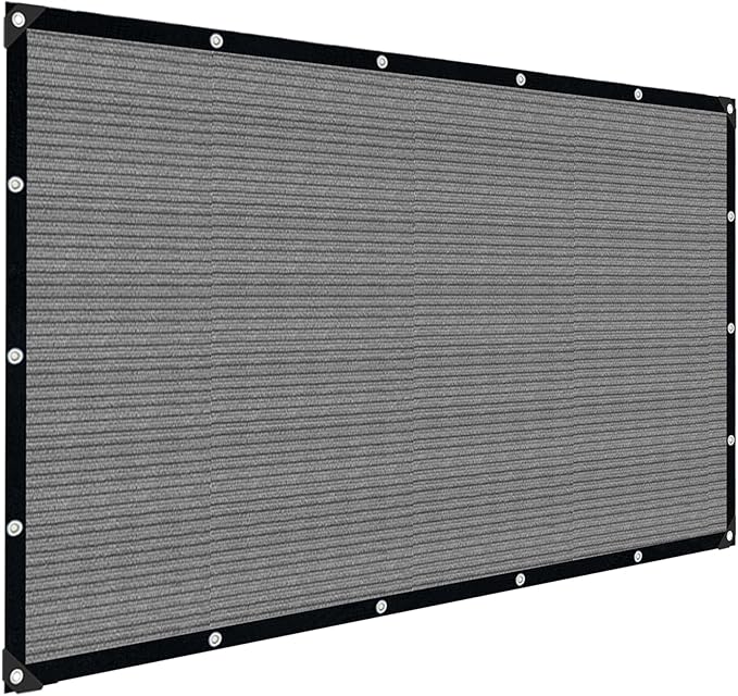 Grey Sun Shade Cloth,Pergola Shade Cover with Reinforced Grommets,90% Shade Fabric Fence Privacy Screen Balcony,Pergola Shade Cover Canopy Garden Carport Porch Deck Patio Shade Cover,6x10FT