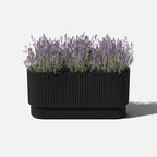 Veradek Demi Series Long Planter for Porch, Patio, Backyard | Durable Plastic-Concrete Material | Modern Décor for Shrubs, Flowers