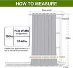 Thermal Patio Door Curtains, Grey Blackout Room – Grey, 100 Inches W