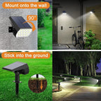 WELALO Solar Spot Lights Outdoor, [10 Pack/52 LED/3 Modes] Solar Landscape Spotlights, Solar Powered Security Lights, IP68 Waterproof Wall Lights for Outsides Walkway Yard Garden Driveway(Cool White)