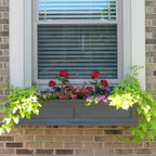 Mayne Fairfield 4-Foot Window Box – Self-Watering, Weather-Resistant Planter for Flowers – Durable Design for Outdoor Use, Perfect for Windows