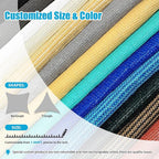 Amagenix Sun Shade Sail 16'X20' Curved Edge Outdoor Shade Canopy Sand Breathable 95% UV Block Shade Cloth for Patio Garden Backyard (We Make Custom Size)