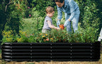 Galvanized Raised Garden Bed, Outdoor Planter Bed, Metal Planter Box for Gardening and Planting,8x2x1.5ft, Light Green