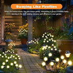 ALSO GO Solar Lights Outdoor, 6 Pack 48 LEDs Firefly Lights, Waterproof Solar Garden Light for Yard Patio Pathway Outdoor Decoration, Gardening Gifts for Women Christmas Decor