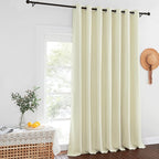 NICETOWN Beige Blackout Curtains for Bedroom/Living Room 132 Inch Length - Thermal Insulated Room Darkening Grommet Top Window Curtains (100 by 132 - Inch, 1 Panel)