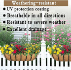 2pack 30-inch Window Sill Window Railing Planters with Cocoa Liner for Outdoor Balconies, Porches, Fences, Patio Railings