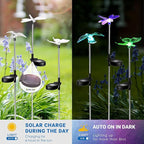 SOLPEX Solar Garden Lights, 6 Pack Solar Butterfly Lights Outdoor Decorations, Multi-Color Changing LED Light Stakes, Yard for Garden, Patio & Lawn, Bird