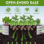 GADI Metal Raised Garden Bed 2Sets Galvanized Planter Box for Vegetables, Flowers, Herbs, and Succulents