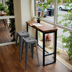 Furmax 30 Inch Metal Bar Stools Set of 4, Counter Height Backless Stools, Industrial Bar Chairs Patio Stool Stackable Backless Stool for Kitchen/Dining Room/Bistro/Patio Indoor Outdoor (Gray)