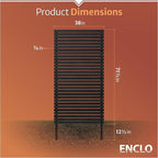 6ft H x 3.1ft W (1 Panel) No Dig Enclo Aspen Charcoal Wood Privacy Screen, Decorative Patio Privacy Screen, Great to Hide Trash Cans, Outdoor Privacy Fence Panel, Air Conditioner Fence, EC18042