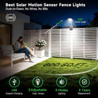 Solar Fence Lights Outdoor, 3CCT Motion Sensor Clip On Light - Image 2