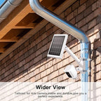 2-in-1 Pole Mounting Bracket for Ring Stick Up Cam Pro Solar Panel and Battery Outdoor Mount Accessorie, Also Compatible with Wyze, Arlo, Eufy, Blink Camera (White)
