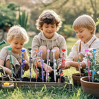 Decorative Garden Stakes Kit with 423 Crystal Pieces and 11 Colors