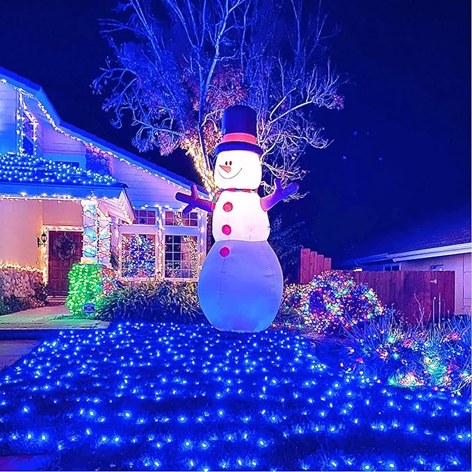 String Lights 66ft 200-LED Blue Outdoor Waterproof