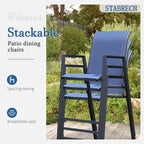 Outdoor Bar Stools Set of 2, Bar Height Chairs - Image 5