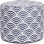Jaxx Spring Indoor/Outdoor Bean Bag Pouf Ottoman, Nippon Koi