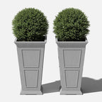 Veradek Fairmont Tall Plastic Planter - Large Outdoor Planter for Front Porch | Crack Resistant All-Weather Use | Classic Estate Design for Tall Plants, Flowers, Trees