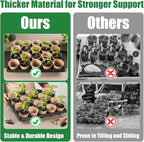20 Cell Plant Trays for Carrying 3 inch Round Nursery Pots, Sturdy Plastic Trays Suitable for Holding 200 pcs Peat Pots (10 Packs)