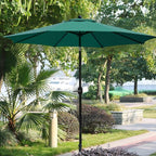 Sunnyglade 9Ft Patio Umbrella Outdoor Table Umbrella with 8 Sturdy Ribs (Dark Green)