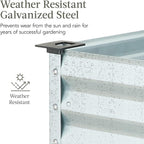 Best Choice Products 48x24x30in Galvanized Raised Garden Bed, Metal Elevated Planter Box, Vegetable Garden for Backyard, Patio, Balcony - Silver