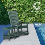 GREENVINES Outdoor Rocking Chairs | Set of 2 | Porch Rocker | HDPE Plastic | Forest | Oversized Rockers | High Back | Big & Tall | Ladder Back | for Patio Outside Backyard Balcony Garden