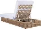 SAFAVIEH Outdoor Collection Gillian Tan Rope/White Cushion Chaise Lounge Chair (PAT7527A)