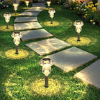 Mancra 8 Pack Solar Pathway Lights Outdoor, Mushroom Solar Garden Lights Waterproof Dusk to Dawn Solar Outdoor Lights for Yard, Walkway, Garden Decorations, Warm White
