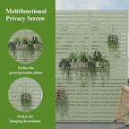 Casaphoria Metal Privacy Screen Outdoor, 72" H x 47" W Freestanding Decorative Privacy Screen for Patio Deck Balcony Garden with Stable Base, Light Green-Louvered